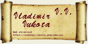 Vladimir Vukota vizit kartica